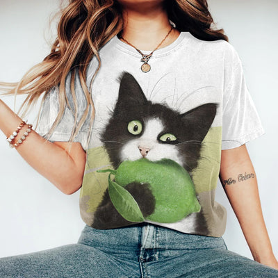 Sakura | Vintage Cat Charm Shirt