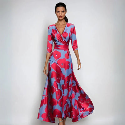 Tomoko | Stylish Floral Wrap Dress