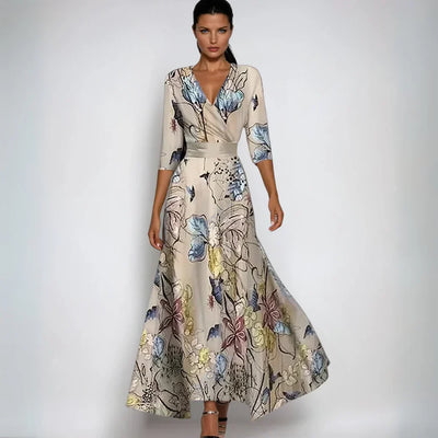 Tomoko | Stylish Floral Wrap Dress