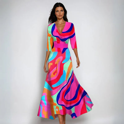 Tomoko | Stylish Floral Wrap Dress