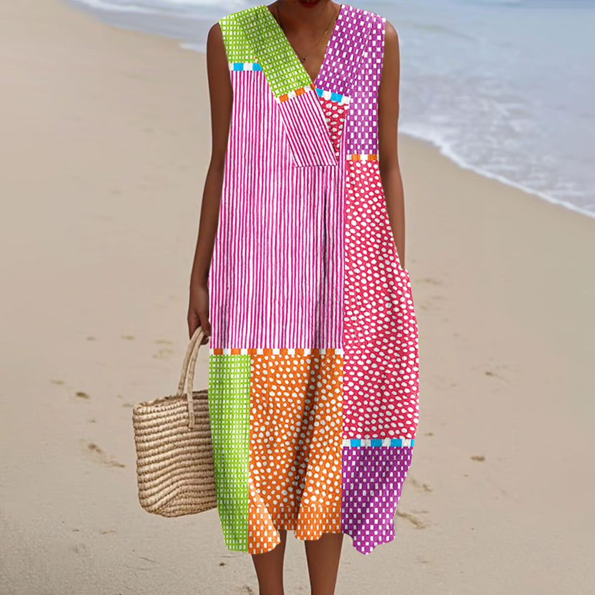 Sakura | Sunset Mosaic Dress