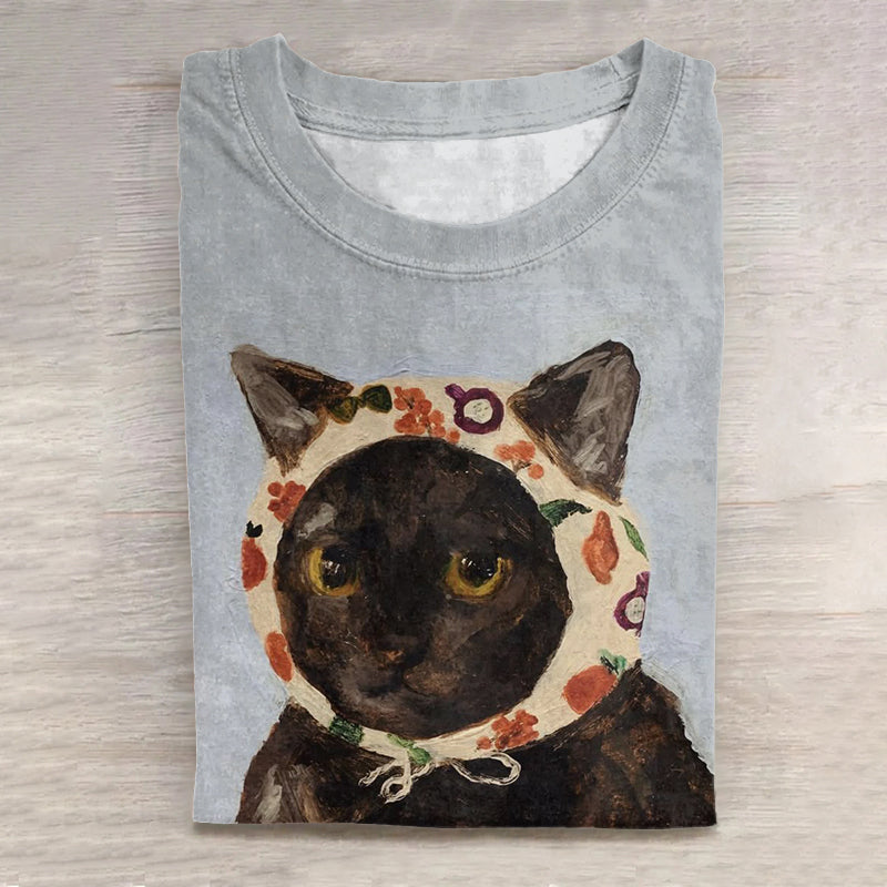 Sakura | Floral Hood Cat Shirt
