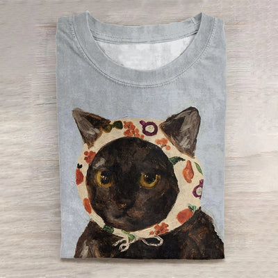 Sakura | Floral Hood Cat Shirt
