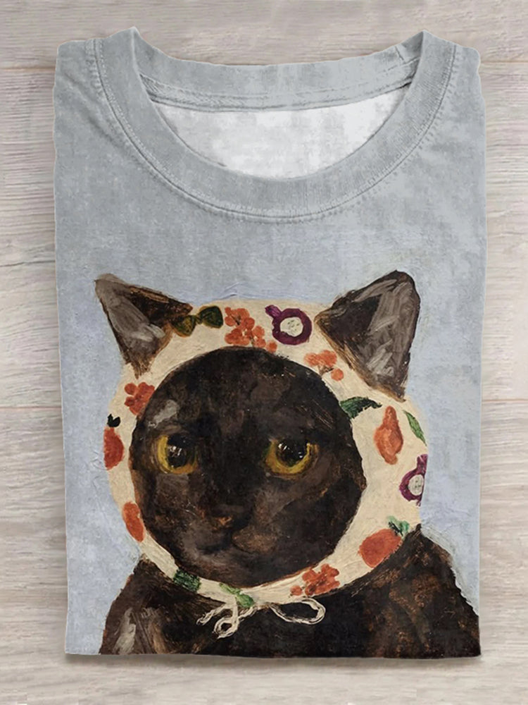 Sakura | Floral Hood Cat Shirt