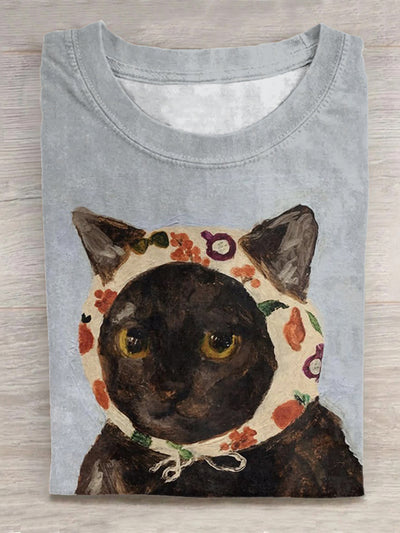 Sakura | Floral Hood Cat Shirt