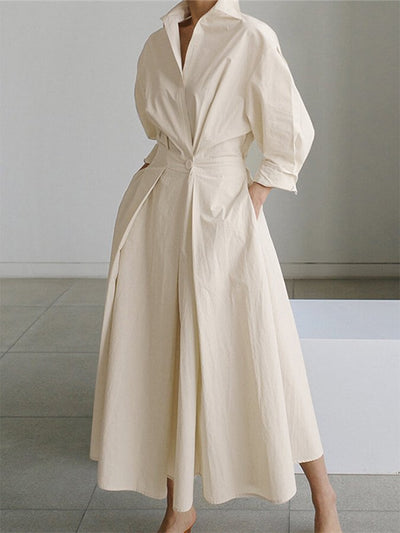 Emiko| Buttoned Midi Dress