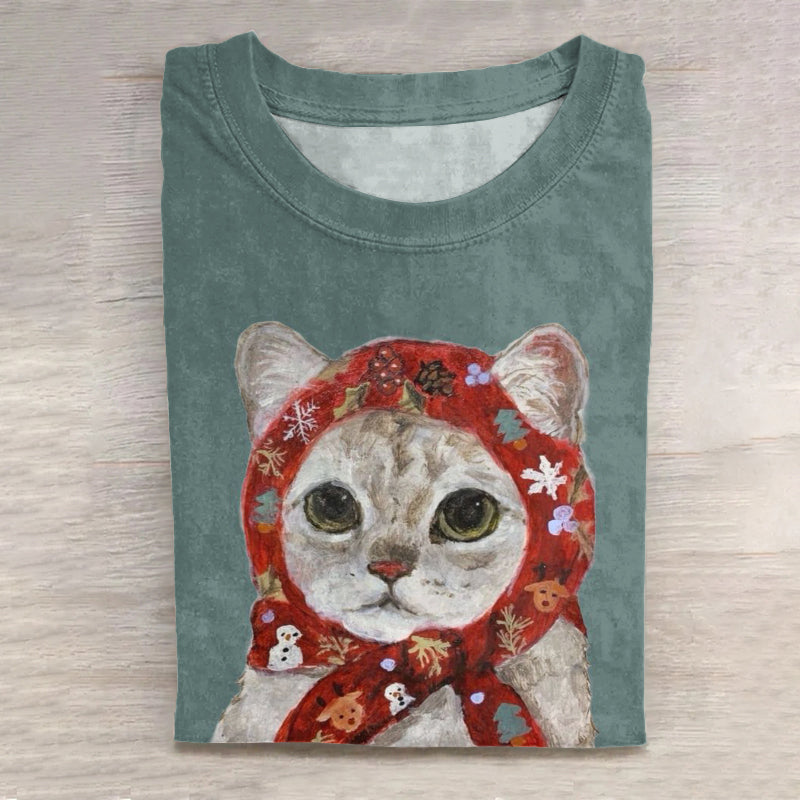 さくら｜夢見る猫のイラストシャツ