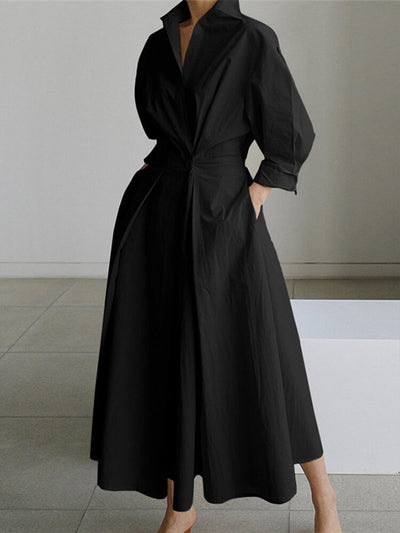 Emiko| Buttoned Midi Dress