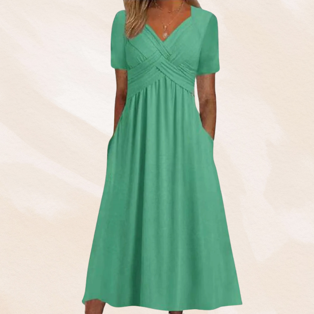 Haruka | Elegant V-Neck Dress