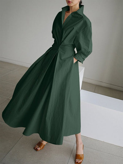 Emiko| Buttoned Midi Dress