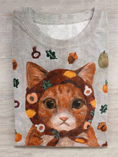 Sakura | Whimsical Cat Portrait Shirt