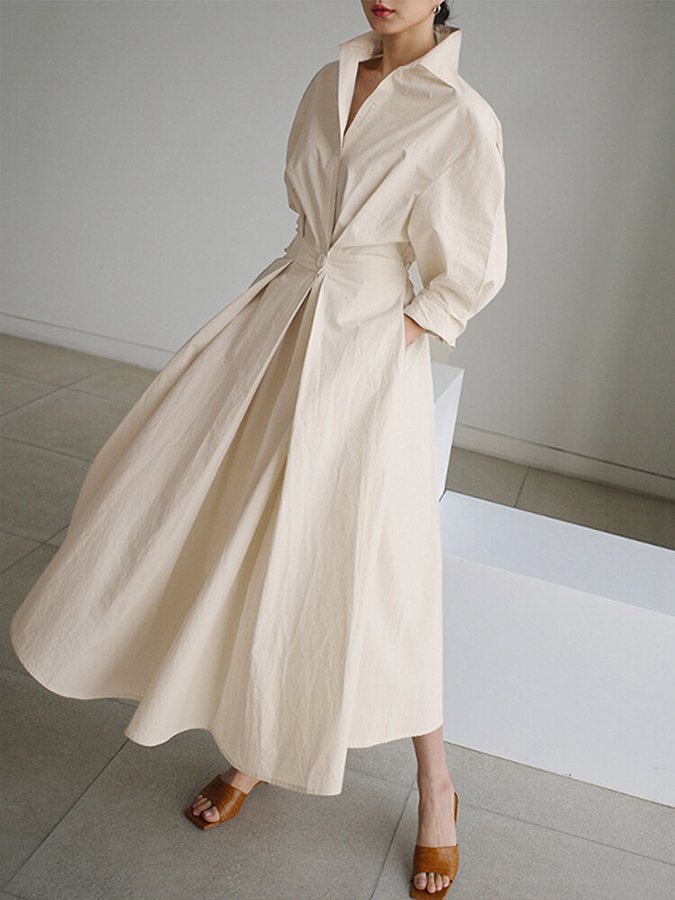 Emiko| Buttoned Midi Dress