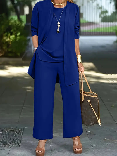 Yuki - Casual three-piece set (top, cardigan, pants)