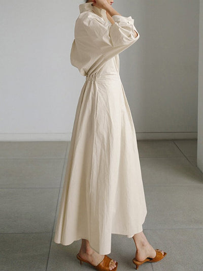 Emiko| Buttoned Midi Dress