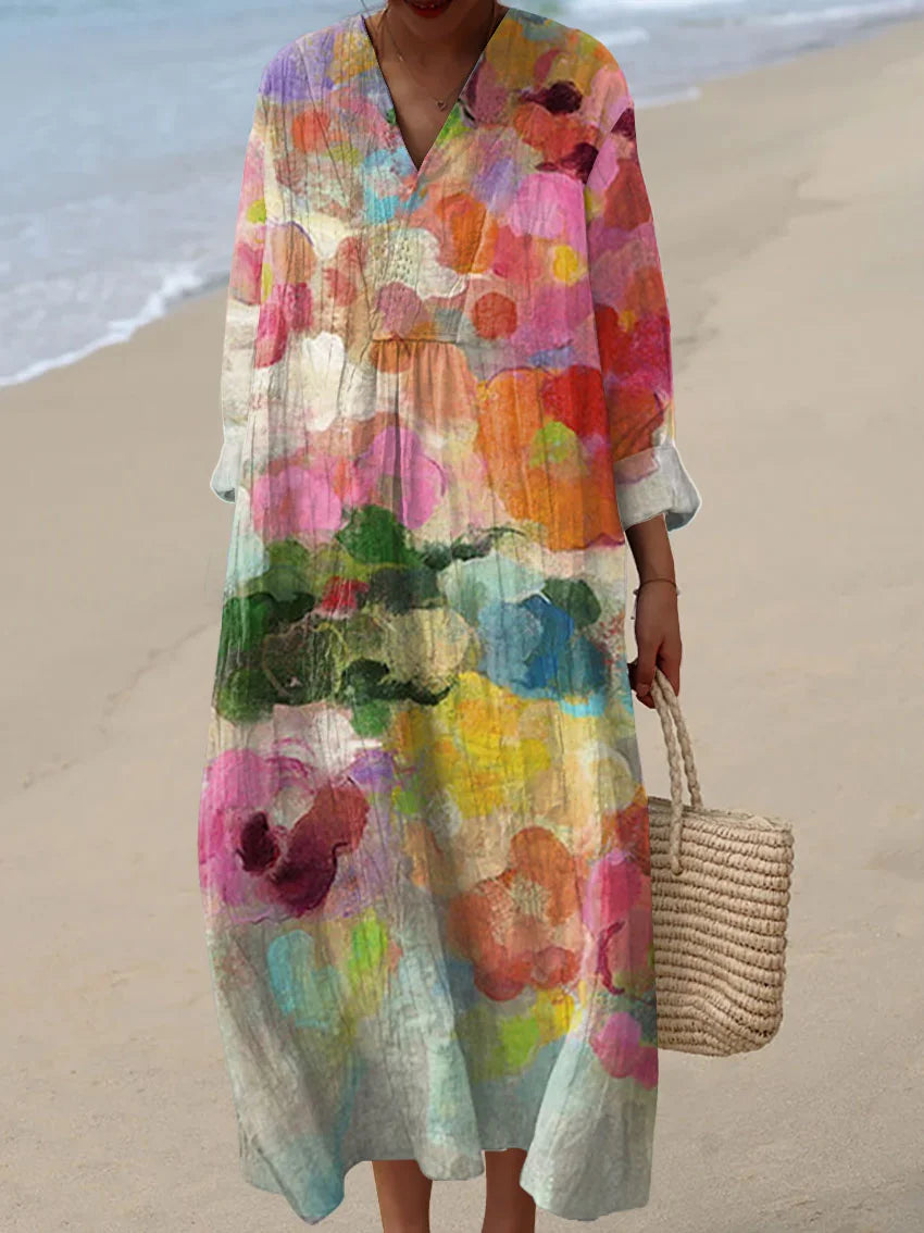 Novarria | Vintage Geometric Pattern Art Dress