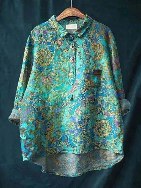 Akiko | Luxury Asian Print Blouse