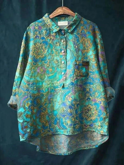 Akiko | Luxury Asian Print Blouse
