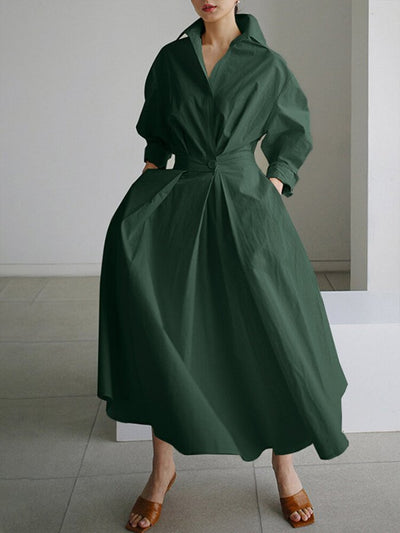 Emiko| Buttoned Midi Dress
