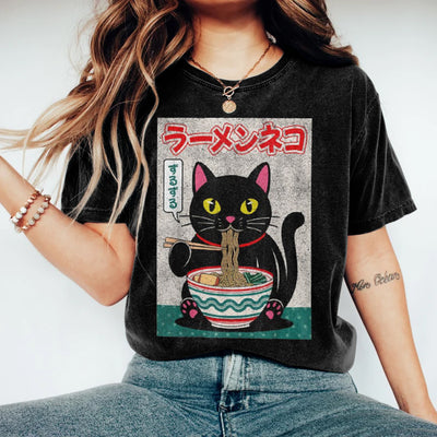 Sakura | Soft Vintage Cat Shirt