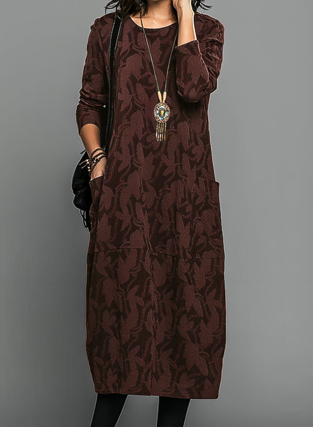 Rei  - Casual Round Neck Winter Dress