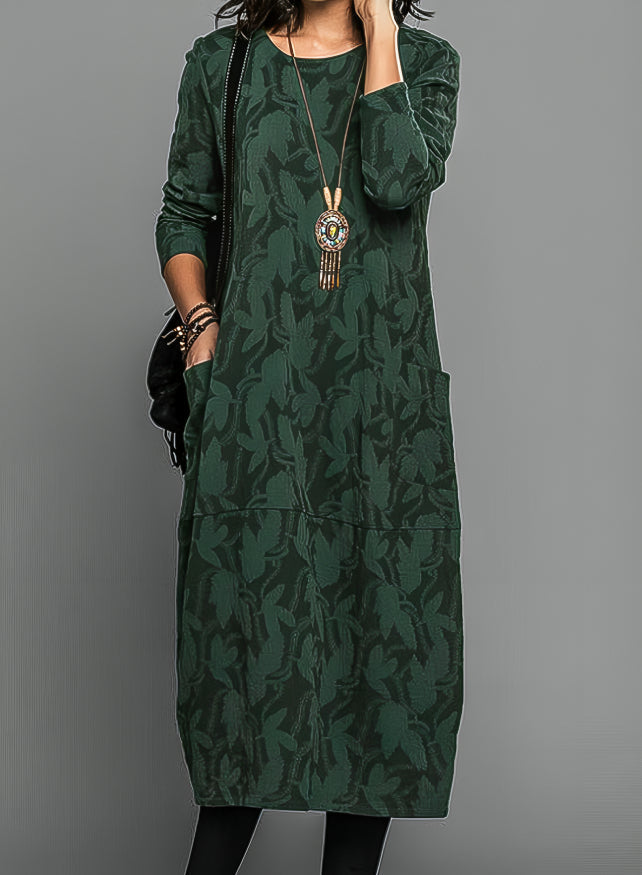 Rei  - Casual Round Neck Winter Dress