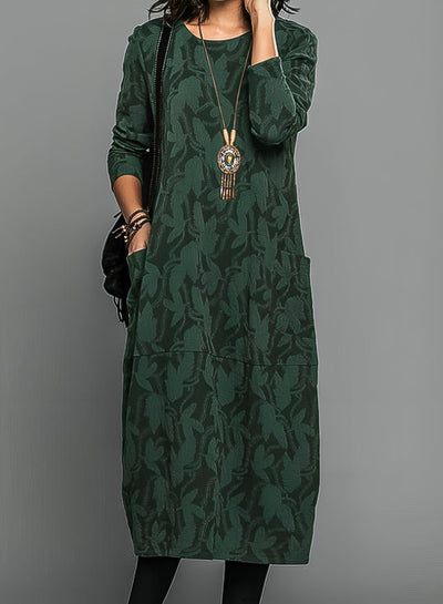 Rei  - Casual Round Neck Winter Dress