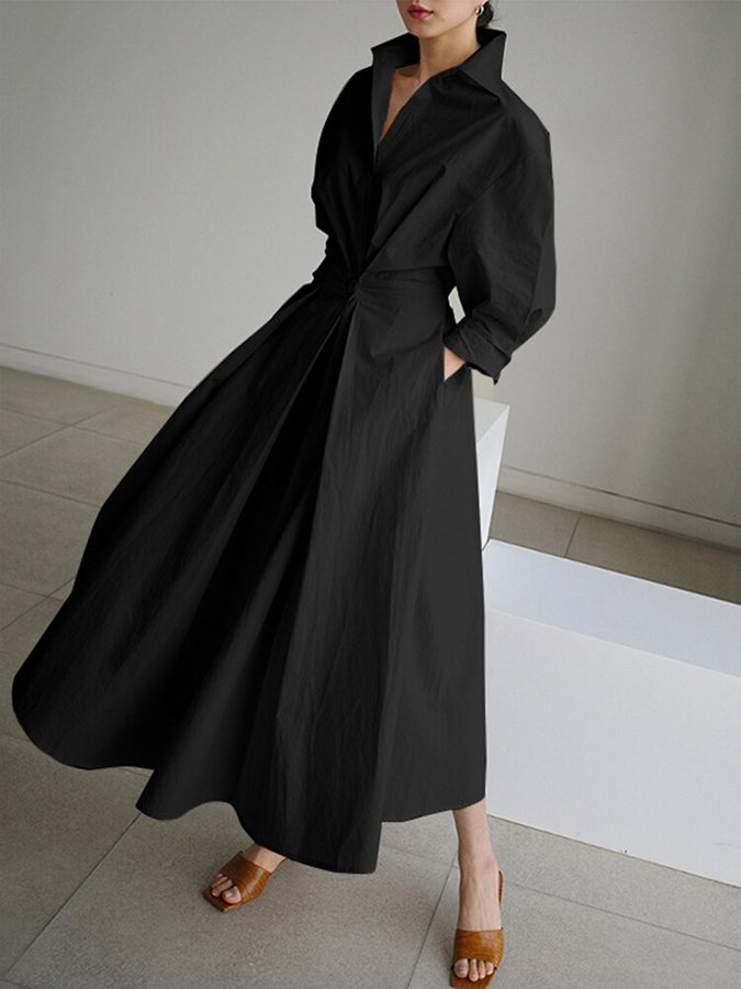 Emiko| Buttoned Midi Dress