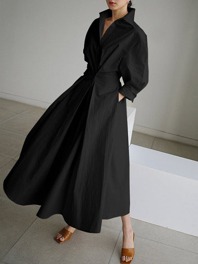 Emiko| Buttoned Midi Dress