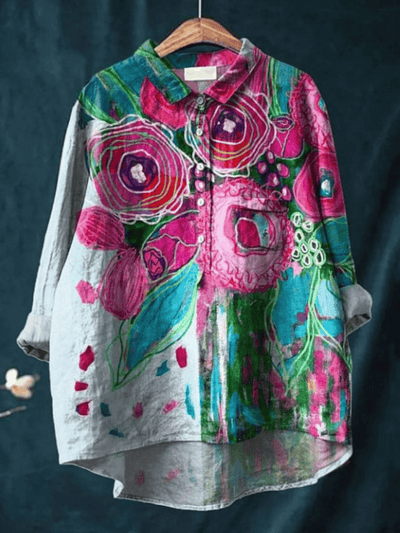 Mami | Art Flower Print Blouse