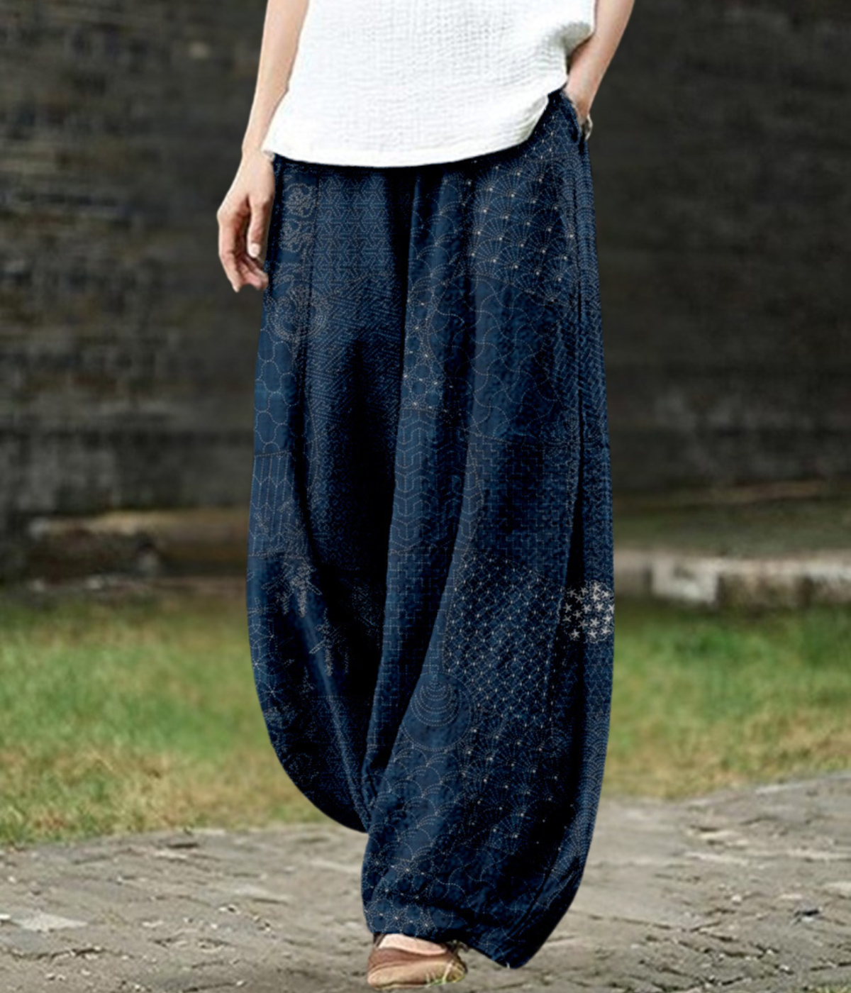 Limona | Geometric Print Wide-Leg Pants