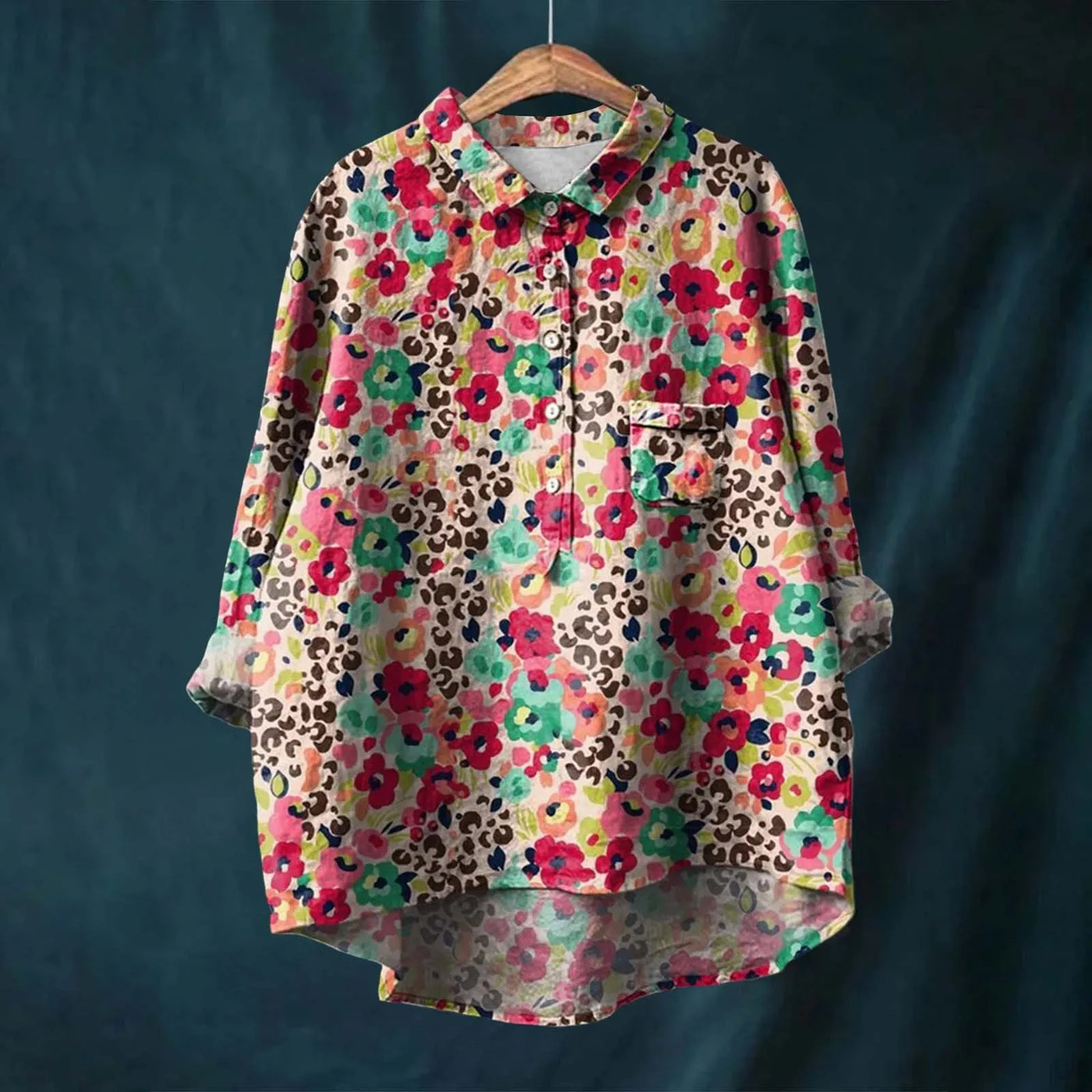 Satomi | Elegant Women's Flower Shirt