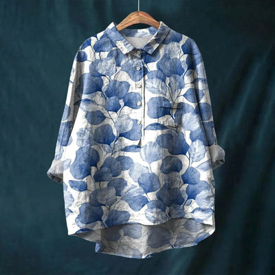 Ayumi | Elegant Long Sleeve Floral Shirt