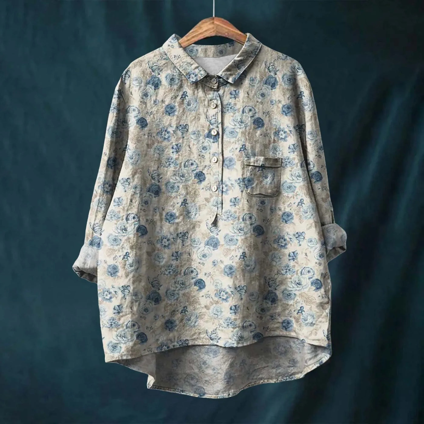 Satomi | Elegant Women's Flower Shirt