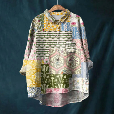 Satomi | Elegant Women's Flower Shirt
