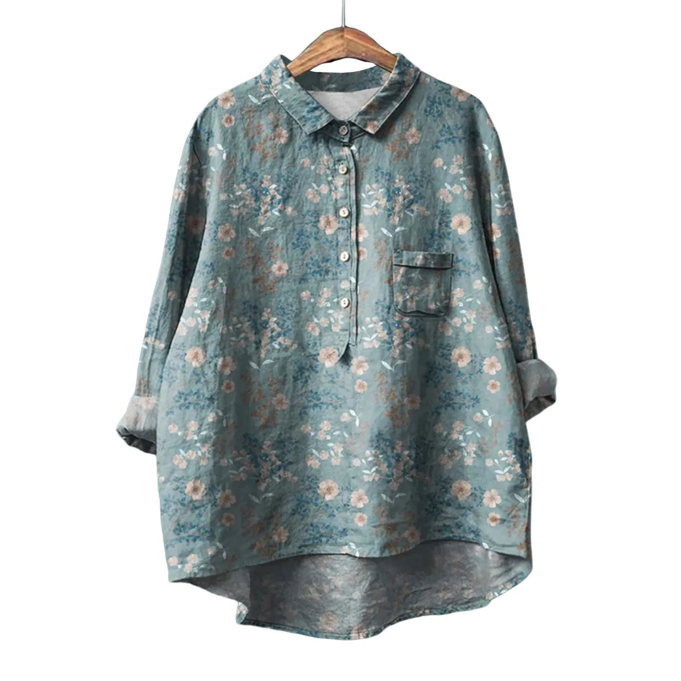 Ayumi | Elegant Long Sleeve Floral Shirt