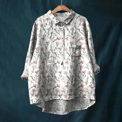 Ayumi | Elegant Long Sleeve Floral Shirt