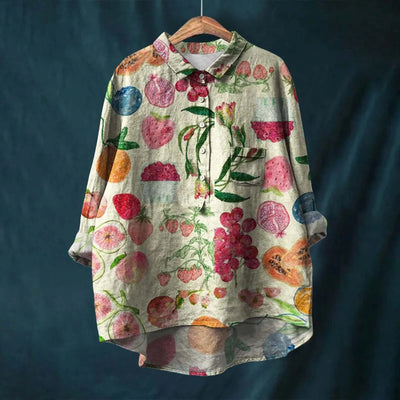 Satomi | Elegant Women's Flower Shirt