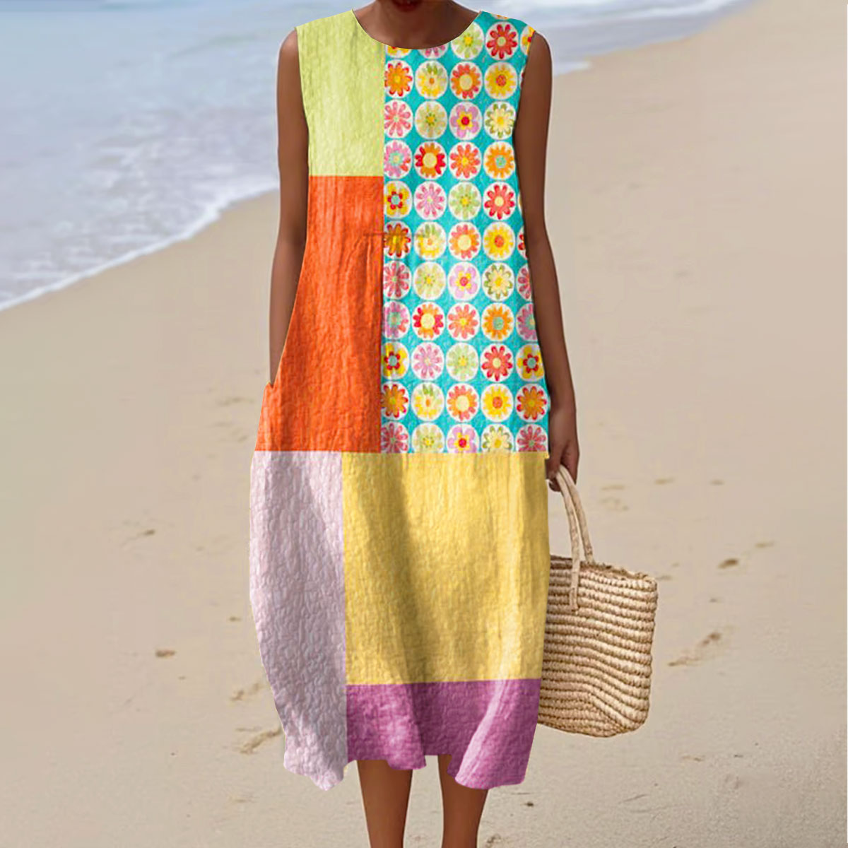 Sakura | Petal Pop Patchwork Dress