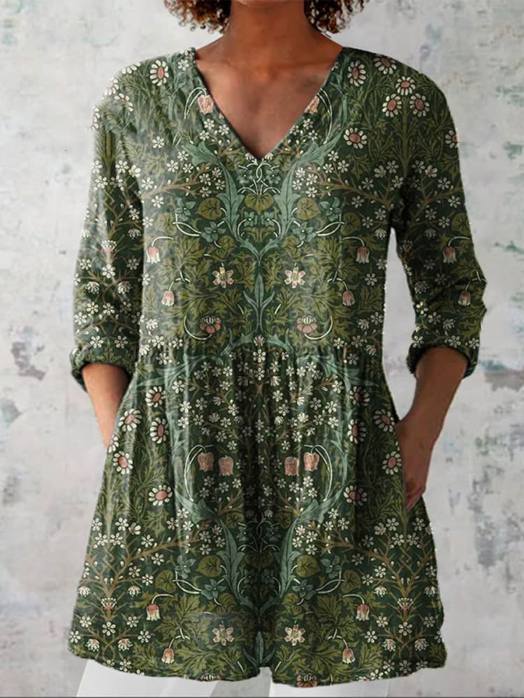 Sakura | Art Iris Floral Blouse