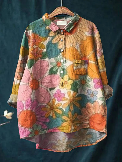 Ayaka | Floral Art Shirt
