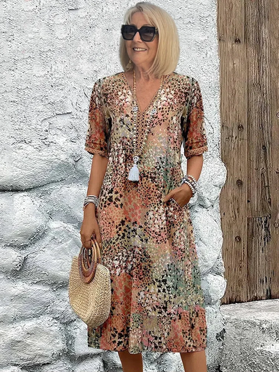 Chie| Vibrant Floral Dress