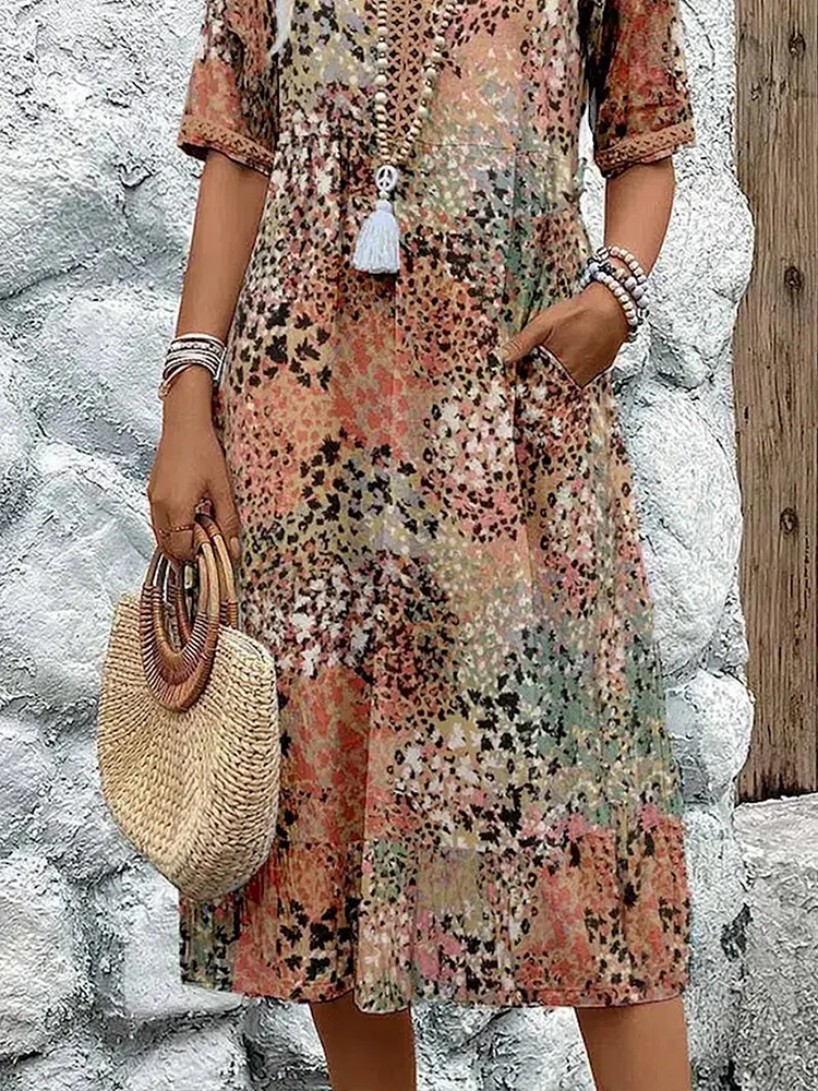 Chie| Vibrant Floral Dress