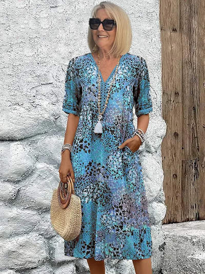 Chie| Vibrant Floral Dress