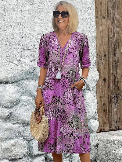 Chie| Vibrant Floral Dress