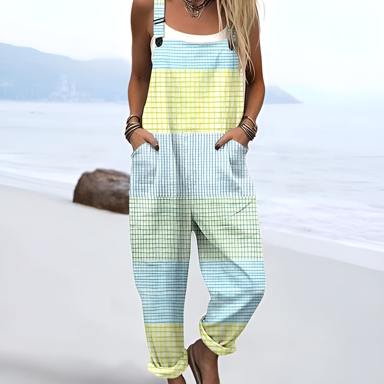 Tilde | Pastel Grid Overalls