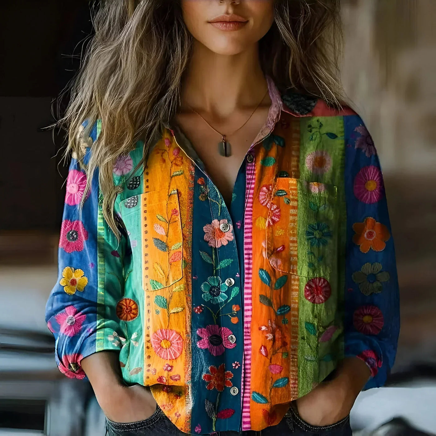 Kaori | Sunflower-Inspired Blouse