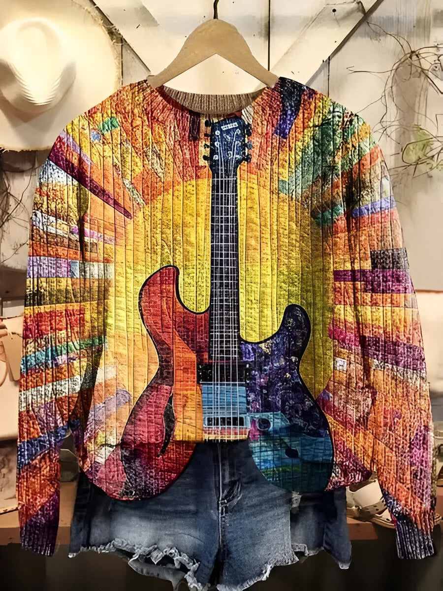 Hikari | Sweater with Colored Guitar