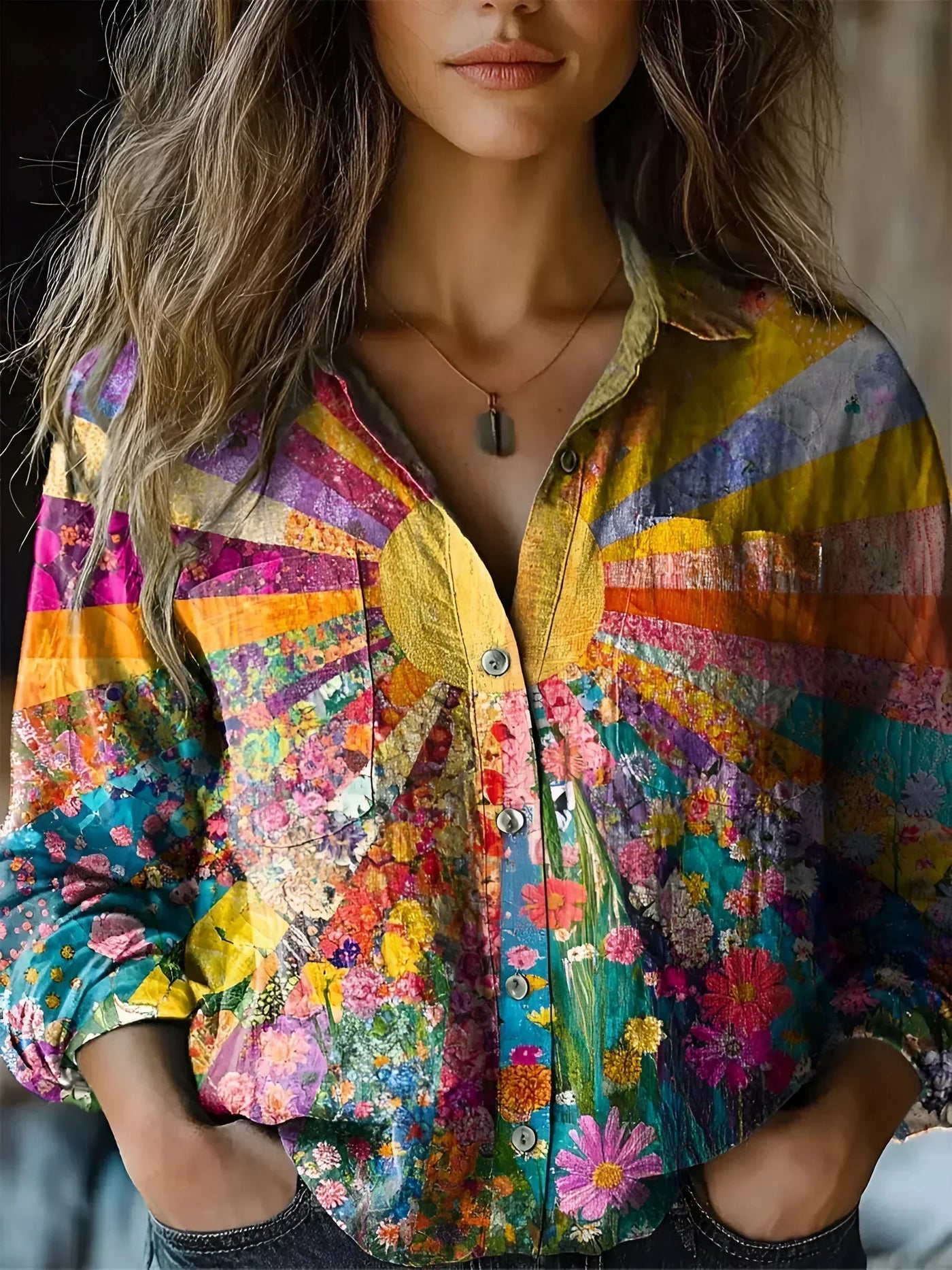 Natsuki - blouse inspired by sunflowers